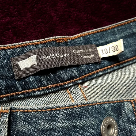 Levi's 10 Straight-Leg Bold Curve Classice Rise Medium Wash Jeans - Picture 7 of 7
